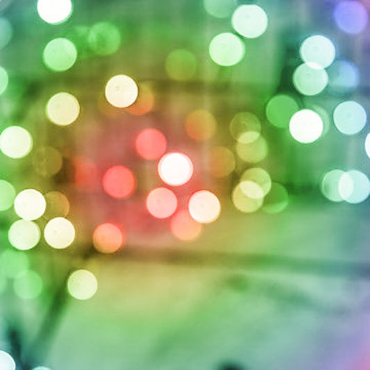 Multicolored blurred lights creating a festive atmosphere