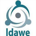 Idawe logo with a stylized design of three interconnected circles.